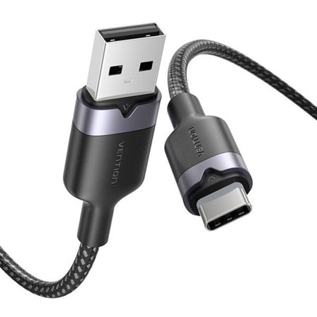 USB 2.0 A till USB-C 3A-kabel Vention CTNBF 1 M (svart)