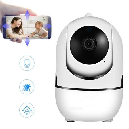 WiFi-kamera-1080P-valvontakamerajärjestelmä Langaton sisäkamera 2,4 GHz:n kotikamera 2-suuntaisella äänentoistolla, yönäkö, automaattinen risteily, 