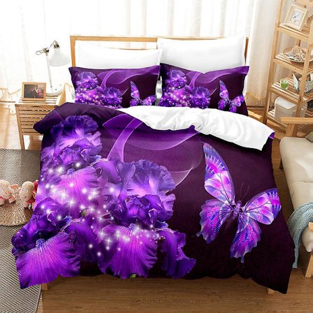 But02 Butterfly Cover Printed Sängkläder Set Påslakan Quilt Cover Örngott Barn Present