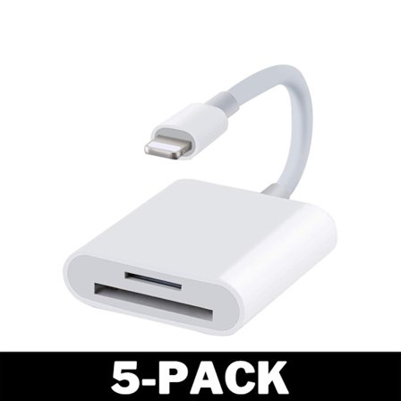 Lightning till SD Kortläsare iPhone Vit-SD Card Reader