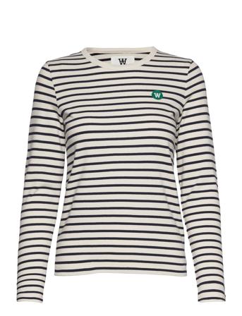 Moa Stripe Long Sleeve Gots White Double A By Wood Wood