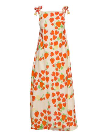 Strawberry Strap Dress Knælang Kjole Multi/mønstret Helmstedt