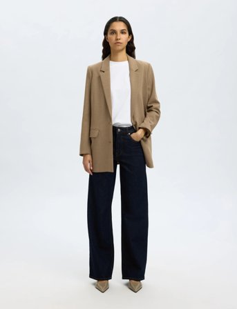 Selected Slfwide Bea-Kori Hw Jeans Noos - Navy - 30 x 32