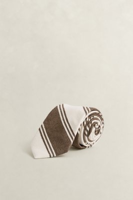 GANT - Råsilkeslips til herre cream