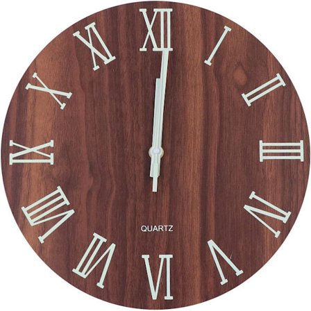 12 Tums Luminous Väggklocka Tyst Trädesign Nattlampa Rund Väggklocka för Vardagsrum och Sovrum