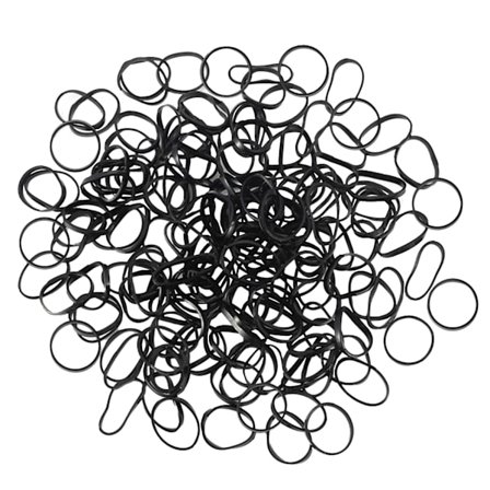 500x Hårsnoddar, Plast - Svart