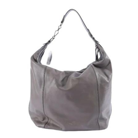 Bottega Veneta Vintage, Pre-owned Leather shoulder-bags Grijs, Dames, Maat:ONE Size,leer