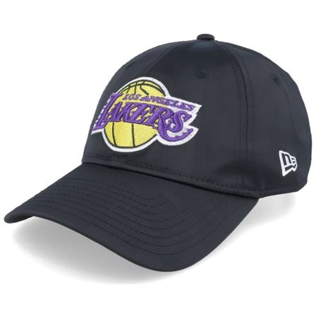 New Era - NBA Svart unconstructed Keps - Los Angeles Lakers NBA Satin 9TWENTY Black Dad Cap @ Hatstore