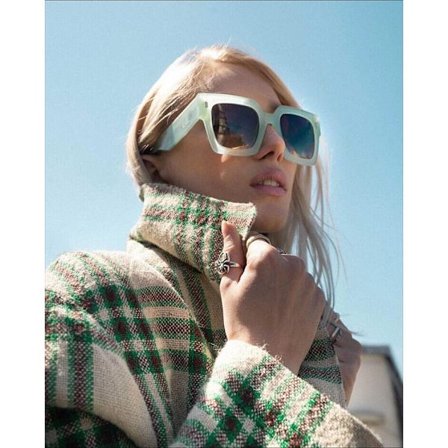 Trendy Large Frame Square Cat Eye Ladies Sunglasses Sunglasses