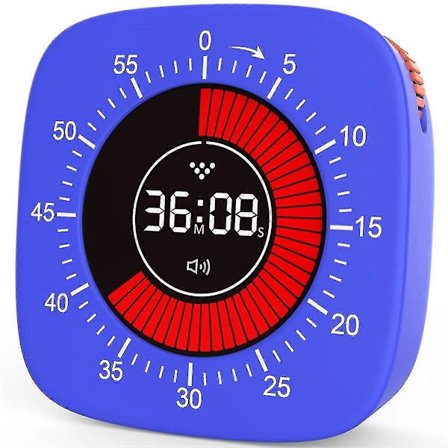Visuell Timer för Barn, Digital Timer med 60-minuters Nedräkning, Tyst Timer för Skrivbordstimerklocka för (LGL)