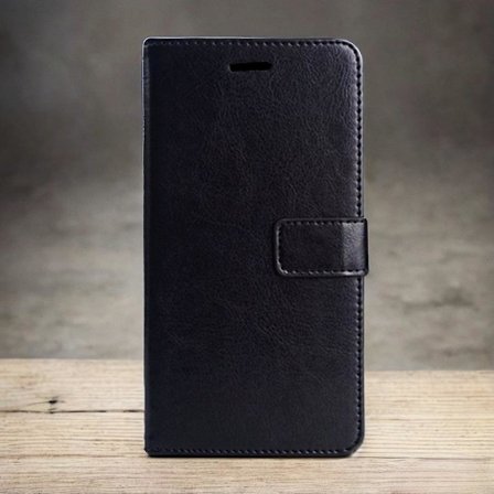 Fodral för iPhone 4 Plånboksmodell [svart] + gratis handledsrem Flip Plånbok med Korthållare Helkroppsskydd