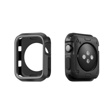 Beskyttende TPU-cover - iWatch Series 1/2/3 Svart/Grå 42mm