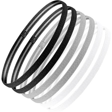 6-pakning med sportshårbånd for menn, kvinner og barn - Sklisikre elastiske bånd for yoga, løping, fotball [ZHE]