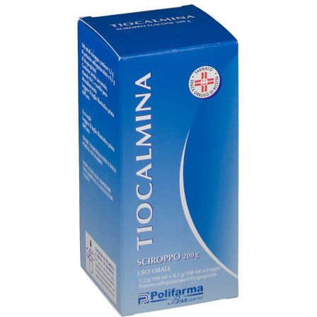 Tiocalmina Sciroppo 200g 1,2g/100ml + 0,1g/100ml