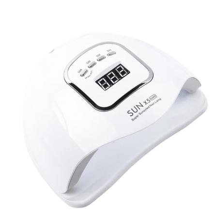 UV-kynsilakkalampun, 150 W UV-LED-ammattimainen automaattinen kynsilakan kuivaaja, nopea kuivaus 4 ajastinta 10 s/30 s/60 s/99 s, suuri LCD-näyttö, 