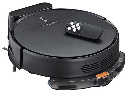 NORDIC SENSE Robotstøvsuger med ladestasjon sort