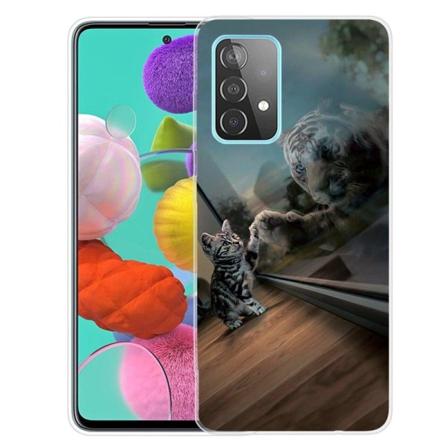 Deco Samsung Galaxy A13 4G Etui - Kat og Tiger Silver grey