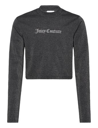 Lurex Jersey Turtle Neck Ls Top Tops T-shirts Long-sleeved T-Skjorte Grey Juicy Couture