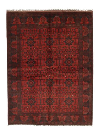 Alfombra Oriental Afghan Khal Mohammadi 172X234 Negro/Rojo Oscuro (Lana, Afganistán)