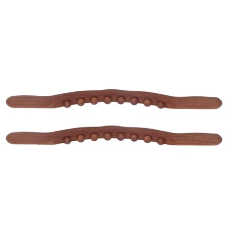 2 stk. træskrabepind 8 massagepunkter stor kontakt multifunktion træ Gua Sha pind til ryg kropsmassage