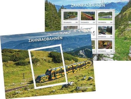 Østrig - Bjergjernbaner - Postfrisk ark