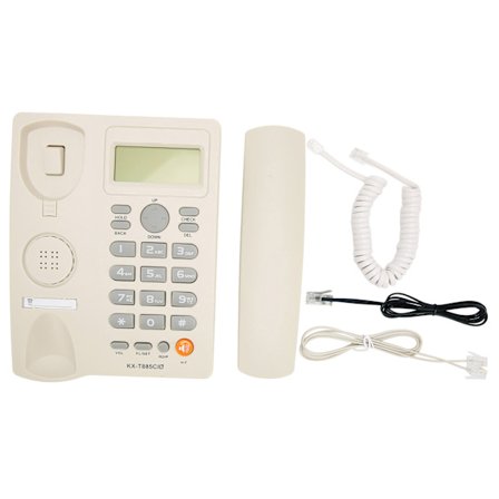 Ledningstelefon med nummerpresentasjon Hurtigvalg Mute-funksjon Stasjonær fasttelefon Håndfri-samtaler Telefon Fasttelefon for Hotell Hvit