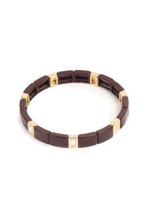 Enamel Tile Burgundy Crystal Bracelet
