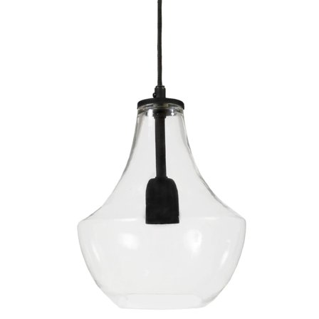 PR Home - Taklampe Hamilton Clear/black 21cm Svart