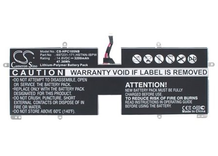 Batteri till Notebook, Bärbar dator för HP Spectre XT TouchSmart 15-4000eg, TPN-C105 m.fl.