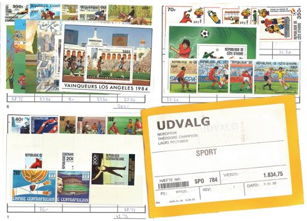 Hele verden - Udvalgshæfte med 160 forskellige frimærker - Postfrisk