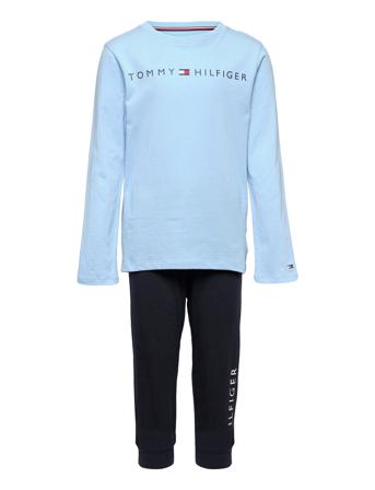 Basic Ls Pant Jersey Set Pyjamassæt Blå Tommy Hilfiger