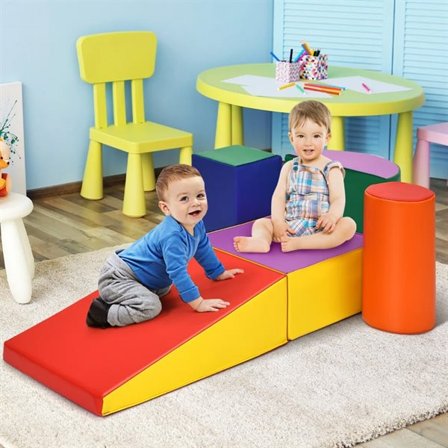 Mjukt klätterset i skum för barn 9 mån–3 år – 5 delar