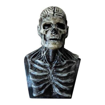 Halloween Skalle Mask Biokemisk Huvudbonad Rekvisita Rollspel Black