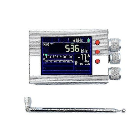 Täyskaista TEF6686 FM/AM Lyhyt Pitkä Aalto Korkea Taajuus Radiovastaanotin Teleskooppiantenni Hopea 144