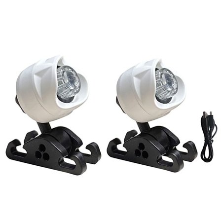 Frontlykter Til Croc Sko Charms HVIT LADER-2STK