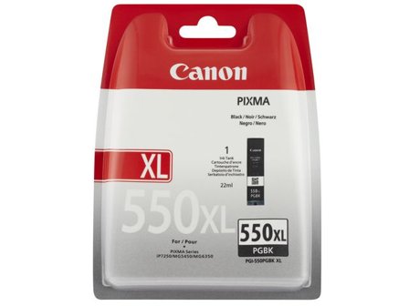 Canon Bläckpatron, PIXMA PGI-550XL PGBK, 6443B001, ChromaLife100+, svart, singelförpackning, hög kapacitet - Lyreco - Toner och bläck - Bläckpatroner 