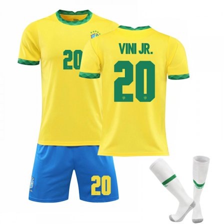 Brazil Home Yellow Kit Kids Adults Soccer Jersey, 28