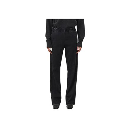 Haikure, Straight Trousers Zwart, Dames, Maat:M