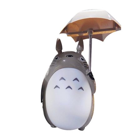 Min granne Totoro LED Uppladdningsbar Bordslampa Ljusstyrkejustering Ögonskydd Nattlampa