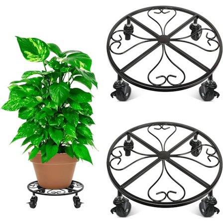 (30cm) Metal Plantestativer 2-pak Heavy Duty Blomsterpottestativ Udendørs