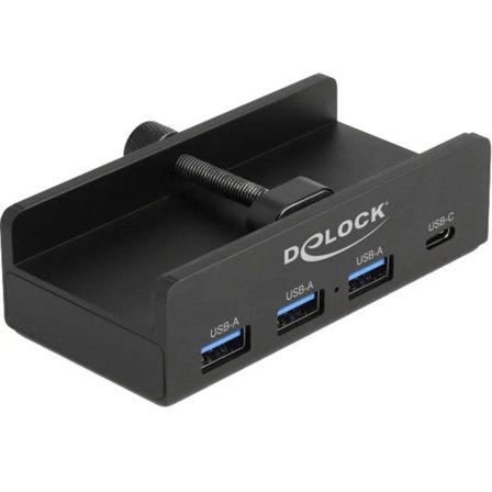 Delock External USB-A Hub with 3x USB-A/1x USB-C Ports and Locking Screw 5 Gbps