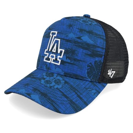 47 Brand - MLB Blauw trucker Cap - Los Angeles Dodgers MLB 47 Offside Dt Navy/Black A-frame Trucker @ Hatstore