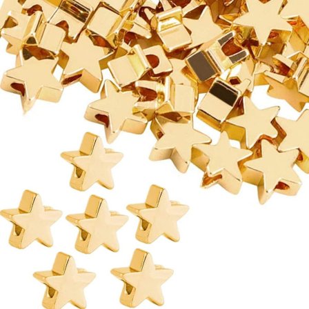 50 kpl tähtihelmiä viisisakarainen tähti rei'itetyt helmet tähdenmuotoiset välikehelmet rannekorut kaulakorut korvakorut korujen valmistus