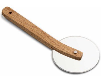 Austin and Barbeque-AABQ Pizza Rolling Cutter-Pizzahjul med trehåndtak -Barbecue-Grillutstyr