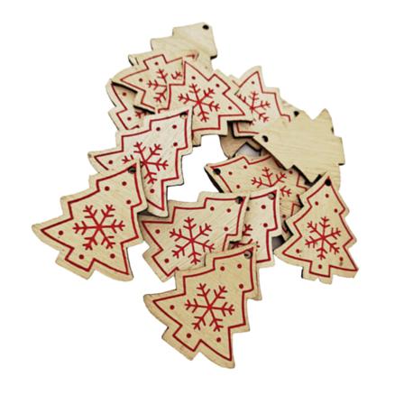 Förpackning Med 100 Träskivor Utsökt Hänge Flerfärgat