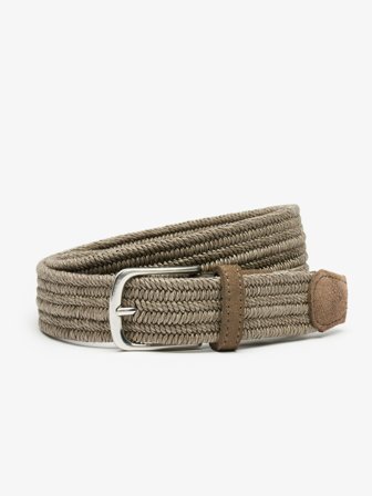 John Henric Men's Brown Braided Belt Size 110