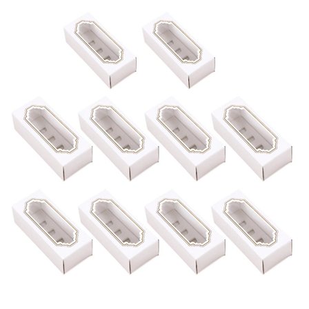 10 st Cheesecakes Macaron Display Container Cupcake Box Papper Clear Macaroon Box Transparent Cake Box Macaroon Förpackningslåda