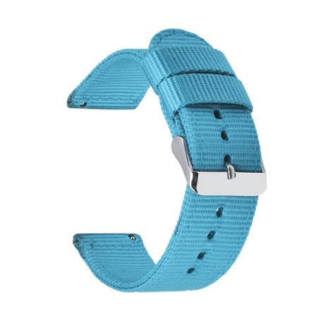 2 paria vaaleansinistä watch 20mm, vaihtonahkahihnat ruostumattomasta teräksestä valmistetut soljet - Perfet