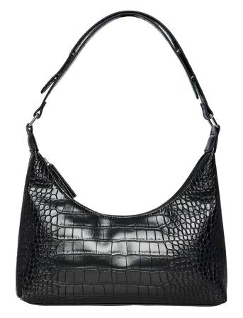 Pcmaggi Croco Shoulder Bag Skulderveske Veske Svart Pieces*Betinget Tilbud