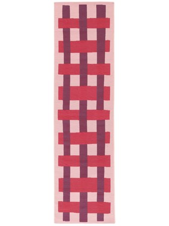 Indoor/Outdoor Rug Checkered Washable Small Charlie - Pink 80X300 Modern Style